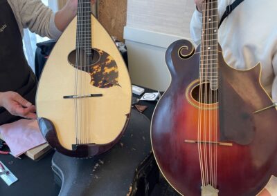 Mandocellos on the Bench (photo: Mark Lancaster)