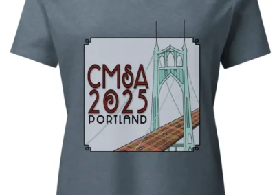 Fitted V-neck Portland-2025 convention tee-shirt